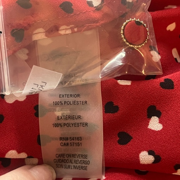 Karl Lagerfeld Red Polka Dot Blouse - Picture 6 of 6